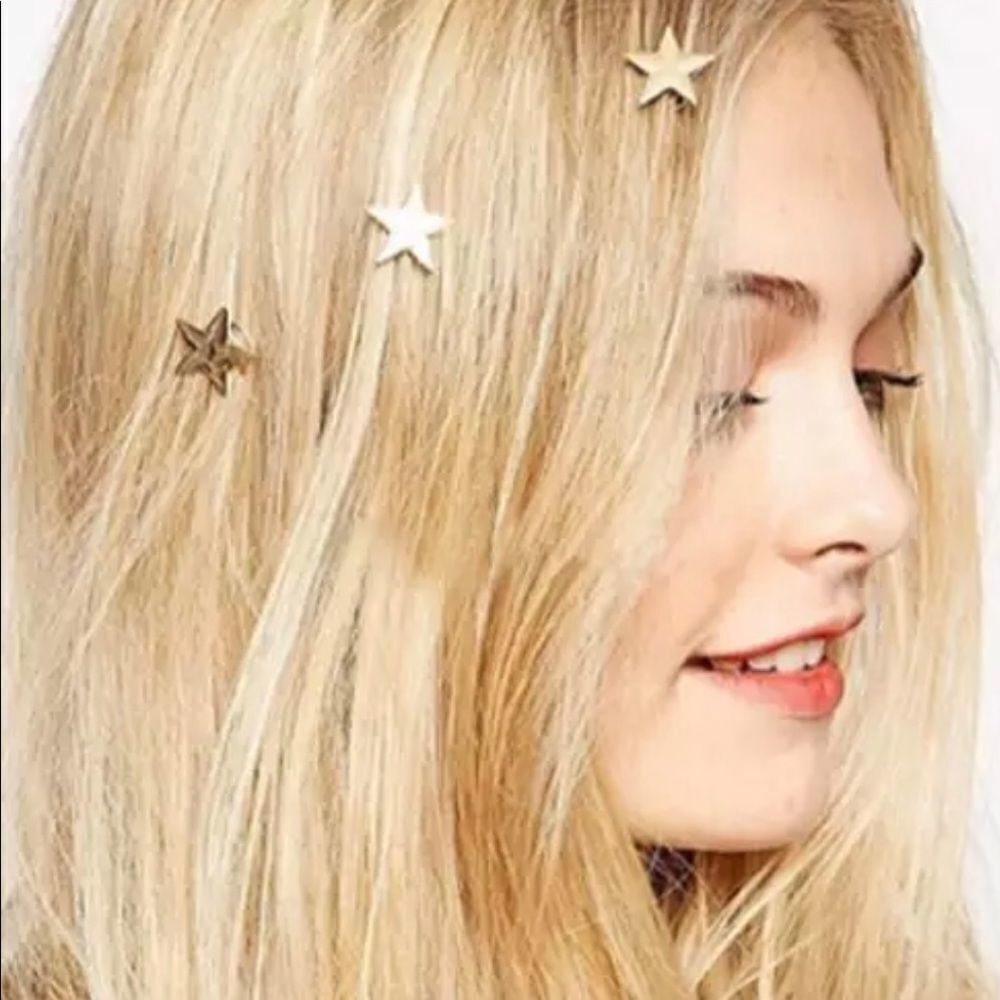 GOLD STAR HEADDRESS HAIR PINS